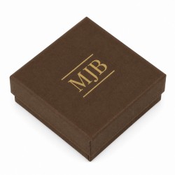 Interior de la caja SAV0 con espuma flocada reversible en marrón y blanco