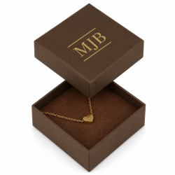 Schachtel SAV3 geschlossen, mit individuell bedruckbarem Goldlogo auf dem Deckel