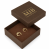 Intérieur de la boîte SAV5 avec une mousse floquée réversible marron et blanc