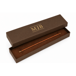 Box for bracelets 235×54×26 mm SAV6 in brown textured paper — Savannah Series