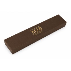 Caja SAV6 cerrada, con el logotipo dorado personalizable en la tapa