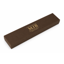 SAV6 box closed, showing the customisable gold logo on the lid
