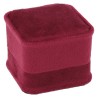 Closed jewellery box for Rings CHA1S-BU in burgundy velvet, 58x58x49 mm
