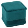 Closed jewellery box for Rings CHA1S-V in bottle green velvet, 58x58x49 mm