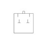 Interior diagram of the jewellery box for Earrings CHA1P-BU, inner dimensions 49x49x33 mm
