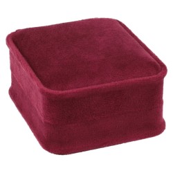 Closed jewellery box for Pendants CHA2C-BU in burgundy velvet, 71x83x44 mm