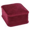 Closed jewellery box for Pendants CHA2C-BU in burgundy velvet, 71x83x44 mm