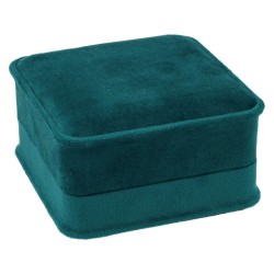 Closed jewellery box for Pendants CHA3C-V in bottle green velvet, 94x95x53 mm