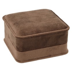 Estojo para pulseiras e braceletes CHA3CJ-M fechado, em veludo castanho, 94x95x53 mm