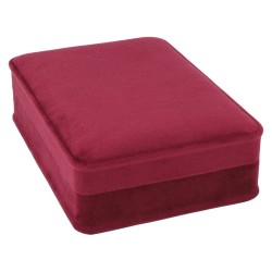 Astuccio per collane CHA5C-BU chiuso, in velluto bordeaux, 114x162x50 mm