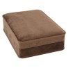 Astuccio per collane CHA5C-M chiuso, in velluto marrone, 114x162x50 mm