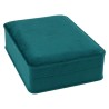 Écrin pour colliers CHA5C-V fermé, en velours vert bouteille, 114x162x50 mm
