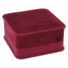 Closed jewellery box for Pendants CHA3C-BU in burgundy velvet, 94x95x53 mm