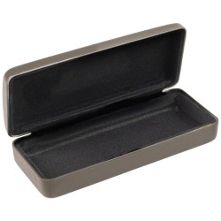Étui à lunettes rigide gris foncé à doublure noire GAF1R-G, vue ouverte