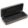 Astuccio rigido per occhiali grigio scuro con fodera nera GAF1R-G, vista aperta