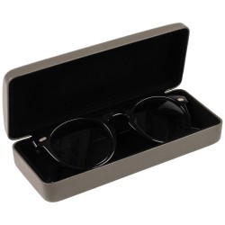 Estuche rígido para gafas gris oscuro con forro negro GAF1R-G, con unas gafas dentro
