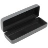 Petit étui à lunettes rigide gris soft-touch à doublure noire GAF2R-G, vue ouverte
