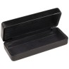 Large black hard glasses case with a black velvet lining GAF3R-N, open view