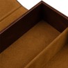 Caja para gafas marrón con 3 compartimentos GAF8C-M, detalle del material
