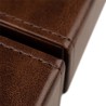 Caja para gafas marrón con 3 compartimentos GAF8C-M, detalle del material