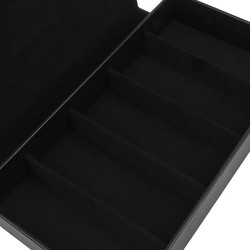 Caja para gafas negra con 5 compartimentos GAF9C-N, detalle del material