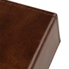 Caixa para óculos castanha com 5 compartimentos GAF9C-M, pormenor do material