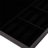 Caja para gafas negra con 12 compartimentos GAF10C-N, detalle del material