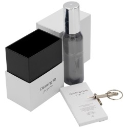 Kit de limpieza para gafas con paño, spray y minidestornillador GAF11K, contenido del kit