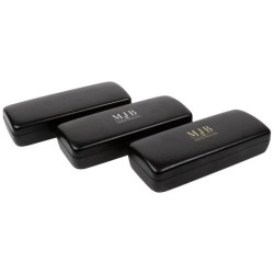 Estojo rígido para óculos preto 160×65×33 mm - GAF1R-N com o logótipo MJB estampado, vista 2