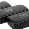 Estuche rígido para gafas negro 160×65×33 mm - GAF1R-N con el logotipo MJB estampado, vista 3