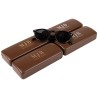 Astuccio rigido per occhiali marrone 160×65×33 mm - GAF1R-M con il logo MJB stampato a caldo, vista 5