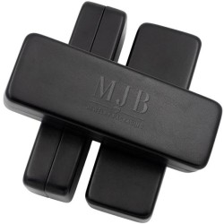 Small Black Hard Glasses Case 155×55×36 mm - GAF2R-N with the MJB logo stamped, view 5