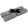 Petit étui à lunettes rigide gris 155×55×36 mm - GAF2R-G avec le logo MJB marqué à chaud, vue 4