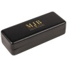 Astuccio rigido grande per occhiali nero 167×64×42 mm - GAF3R-N con il logo MJB stampato a caldo, vista 1