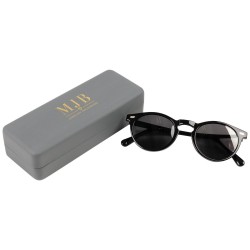 Large Grey Hard Glasses Case 167×64×42 mm - GAF3R-G with the MJB logo stamped, view 3
