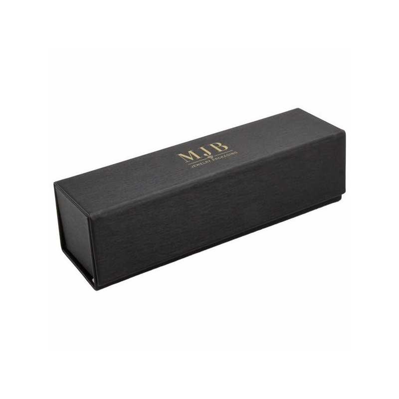 Estojo dobrável para óculos preto 170×50×45 mm - GAF4P-N com o logótipo MJB estampado, vista 1