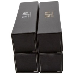 Black Folding Glasses Case 170×50×45 mm - GAF4P-N with the MJB logo stamped, view 2