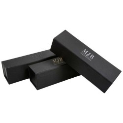 Étui à lunettes pliable noir 170×50×45 mm - GAF4P-N avec le logo MJB marqué à chaud, vue 4