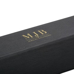 Black Folding Glasses Case 170×50×45 mm - GAF4P-N with the MJB logo stamped, view 5