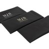 Estojo flexível de mola para óculos preto 178×85×5 mm - GAF5B-N com o logótipo MJB estampado, vista 5