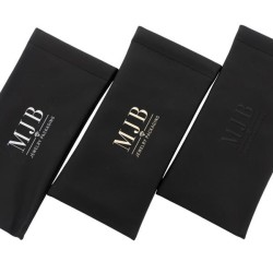 Black Soft Squeeze-Top Glasses Case 178×85×5 mm - GAF5B-N with the MJB logo stamped, view 6