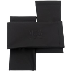 Estuche blando de pellizco para gafas negro 178×85×5 mm - GAF5B-N con el logotipo MJB estampado, vista 7