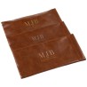 Brillen-Softetui braun mit Federverschluss 178×85×5 mm - GAF5B-M mit geprägtem MJB-Logo, Ansicht 4