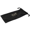 Custodia in raso per occhiali nera 205×100×5 mm - GAF7S-N con il logo MJB stampato a caldo, vista 1