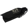 Bolsa de cetim para óculos preta 205×100×5 mm - GAF7S-N com o logótipo MJB estampado, vista 2