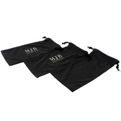 Funda de satén para gafas negra 205×100×5 mm - GAF7S-N con el logotipo MJB estampado, vista 5