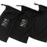 Funda de satén para gafas negra 205×100×5 mm - GAF7S-N con el logotipo MJB estampado, vista 7