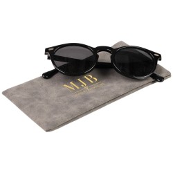 Étui à lunettes souple gris à intérieur velours 178×85×5 mm - GAF6B-G avec le logo MJB marqué à chaud, vue 7