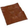 Brown Soft Velvet-Lined Glasses Case 178×85×5 mm - GAF6B-M with the MJB logo stamped, view 3
