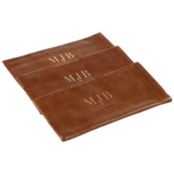 Brillen-Softetui braun mit Samtfutter 178×85×5 mm - GAF6B-M mit geprägtem MJB-Logo, Ansicht 10